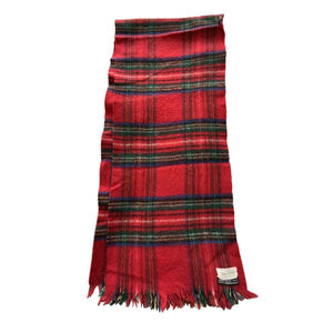 Royal Stewart Plaid Scarf Pure Wool Handwoven